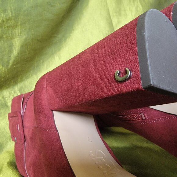 Platform Ankle Boots with Buckle, Red, Size 7 Circus By: Sam Edelman - Picture 8 of 9